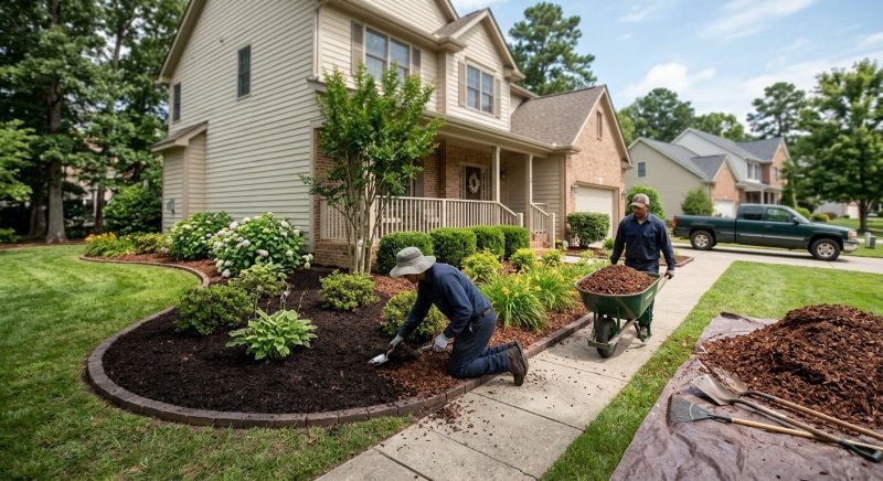 Brown Mulch Installation in Ventura County, CA