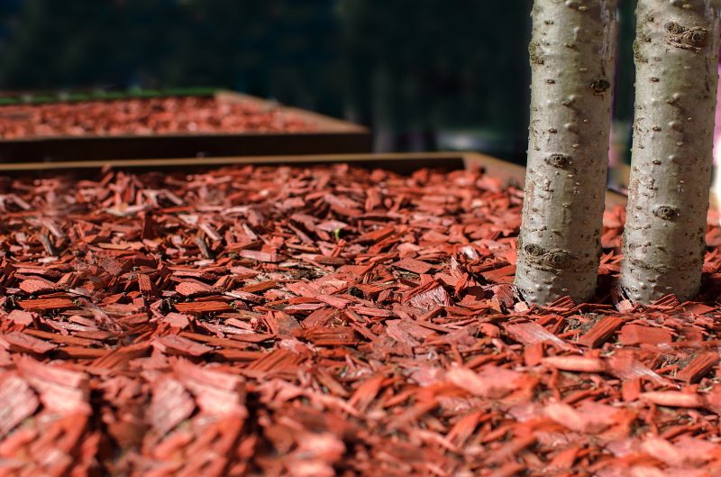Red Mulch Installation in Ventura County, CA